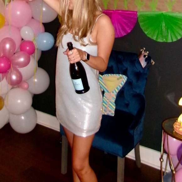 Shimmering Blue Sequin Dress Abercrombie and fitch - Picture 3 of 3